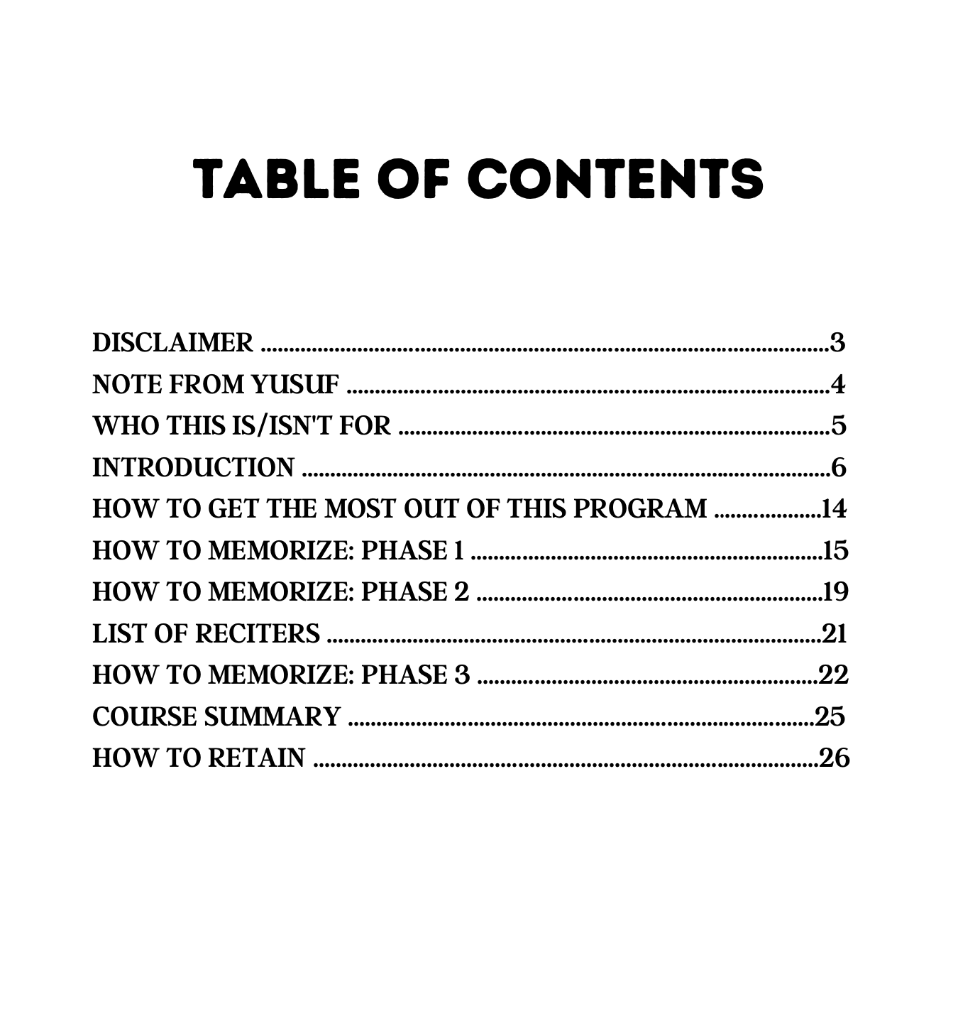 THE QURAN MEMORIZATION BLUEPRINT